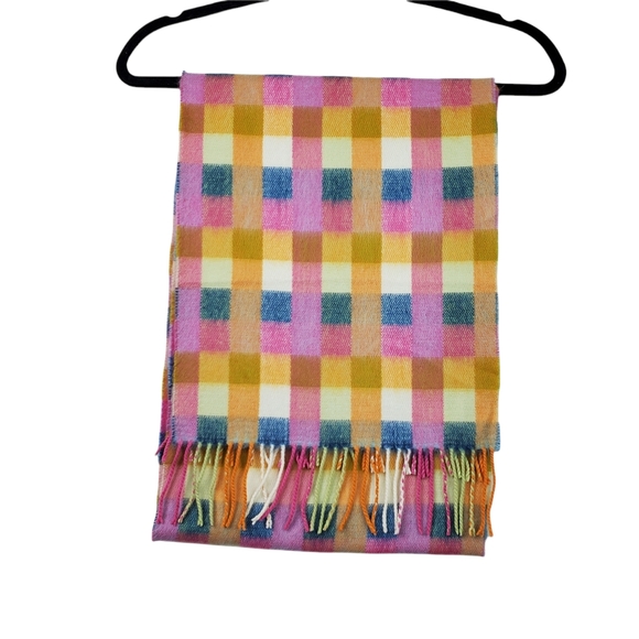 Better Than Cashmere Multicolor Retro Plaid Scarf Size OS NWOT - Picture 2 of 5